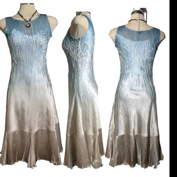 Komarov Luxury Designer Flare pleated Dress Size S - Picture 14 of 16